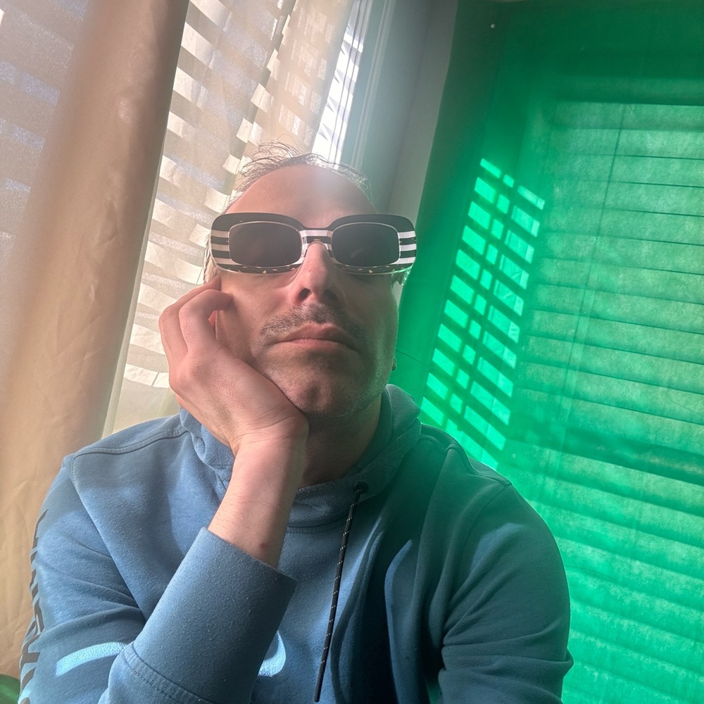 Stylish Black and White Men's Sunglasses